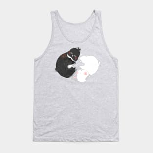 Yin yang Sean Claude Sleeping | Bunniesmee Tank Top